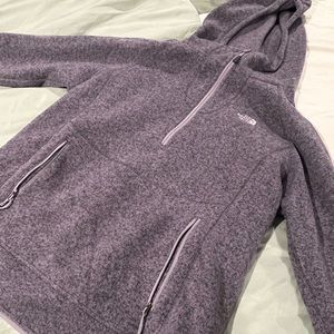 The North Face - purple large fleece hoodie